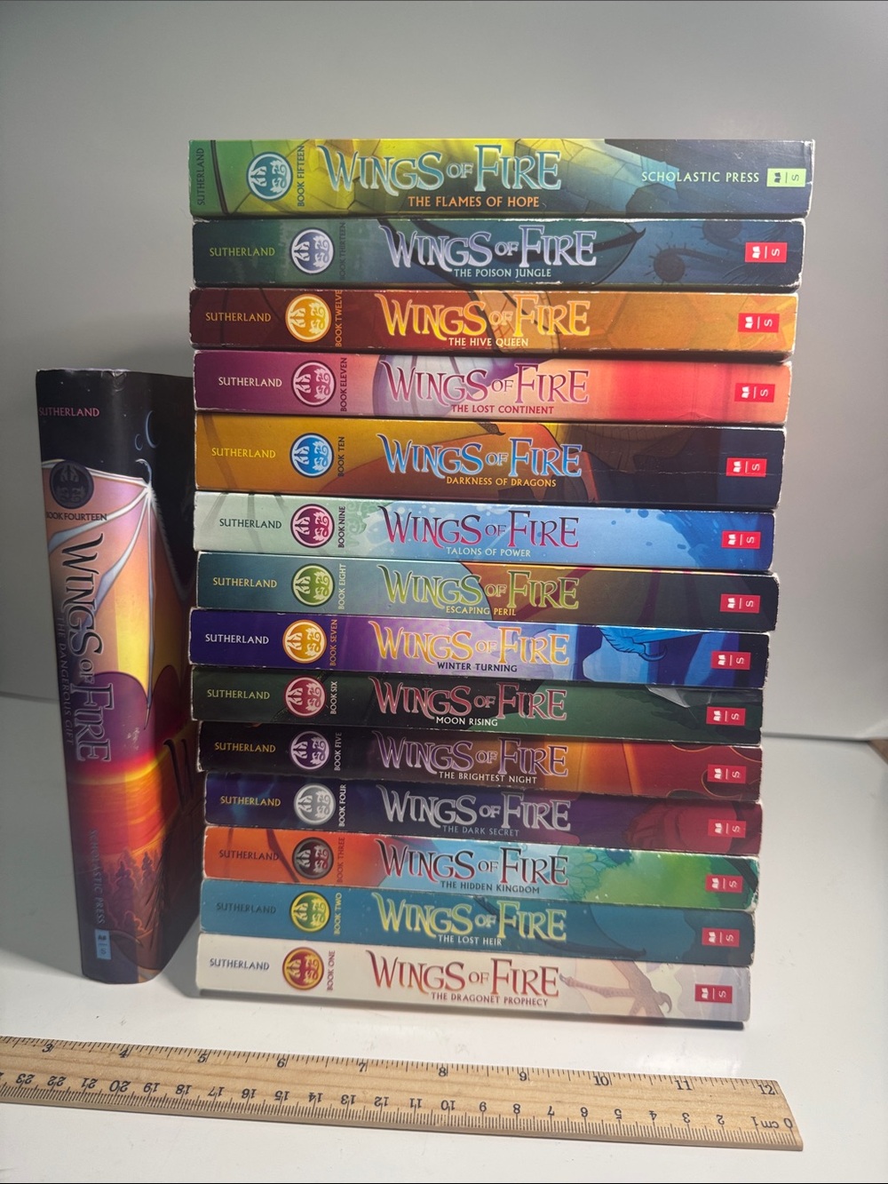 Wings of Fire Paperback Book Set 1-15 gently read and cared for